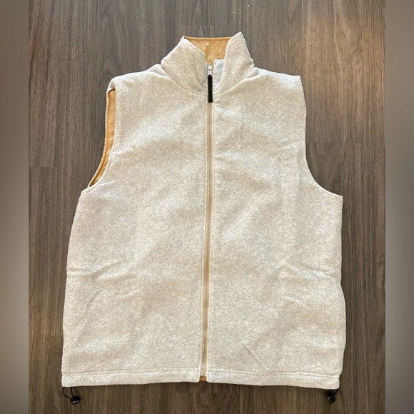 Basic Concepts men’s reversible vest, Tan/Gray Size XL - Picture 3 of 11